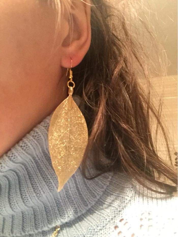 Real Leaf Earrings