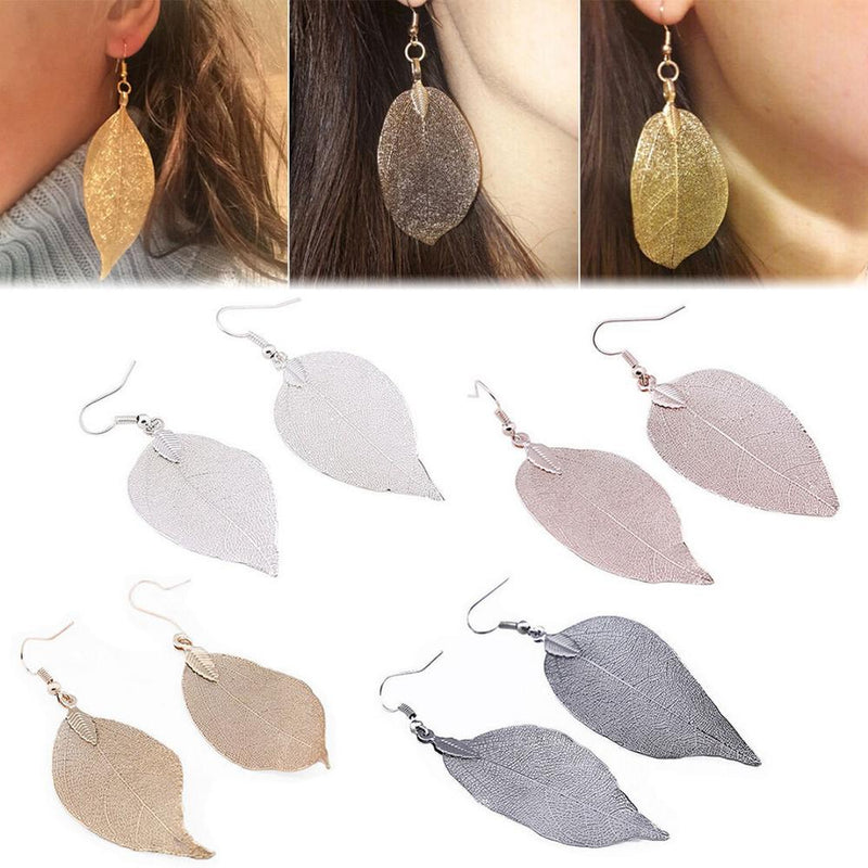 Real Leaf Earrings