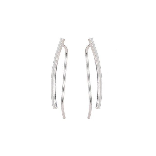 Minimalist Line Bar Ear Climber