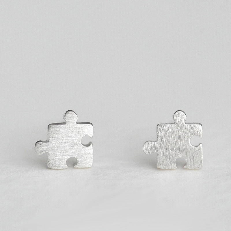 Puzzle Piece Earrings