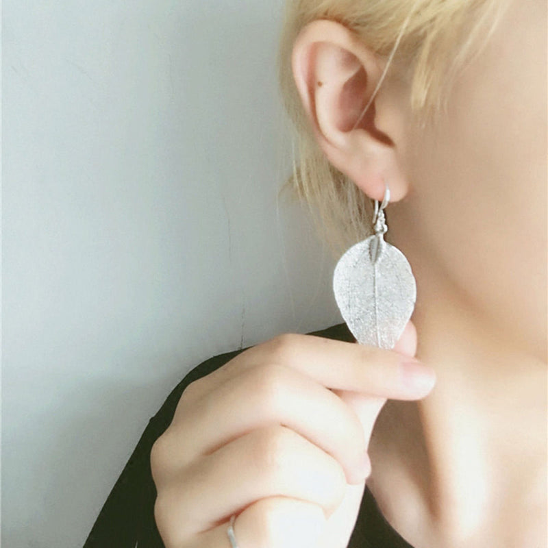 Real Leaf Earrings