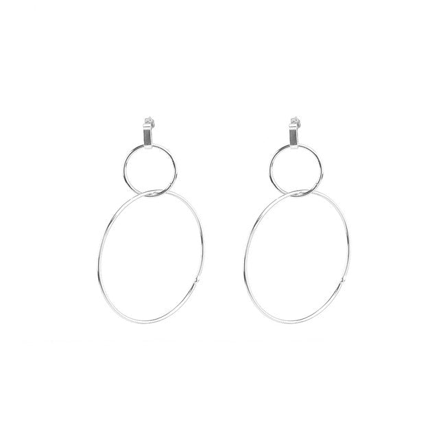 Large Double Circle Earrings