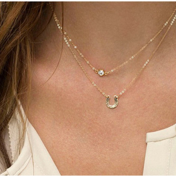 Double Horseshoe Necklace