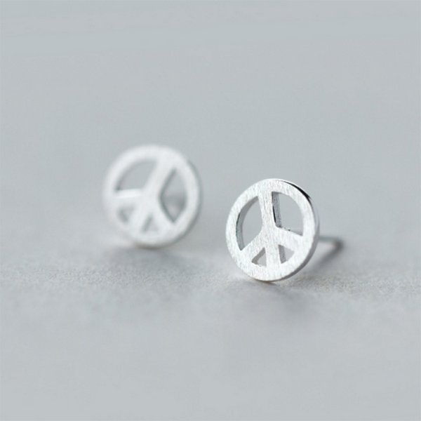 Silver Peace Earrings