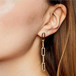 Long Link Chain Earrings