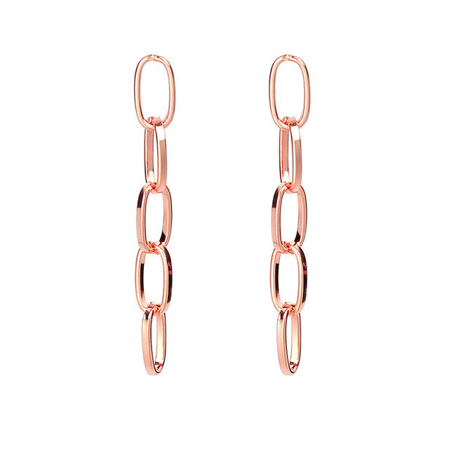 Long Link Chain Earrings